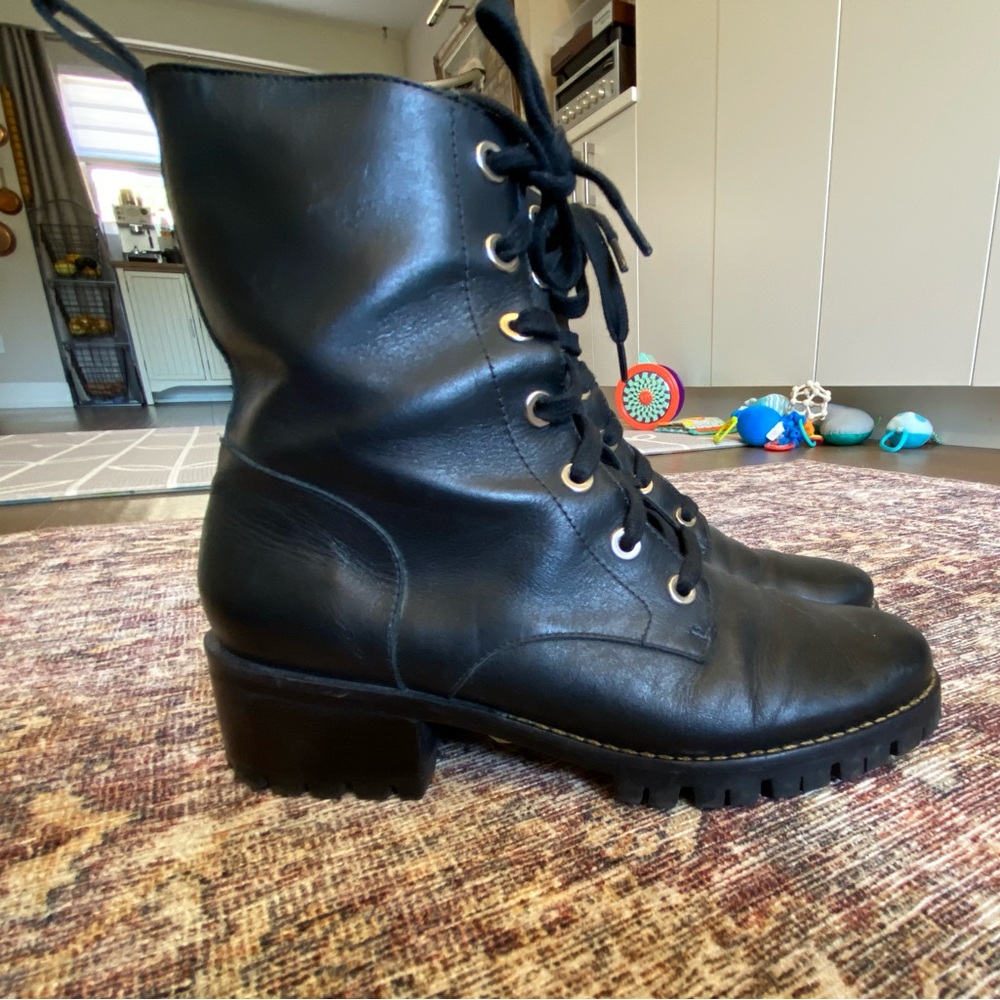 L’Intervalle Leather Combat Boots